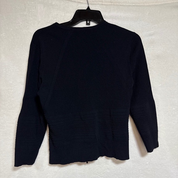 Jones New York Country Essentials Women S Jacket Raglan Sleeve Full Zip Crochet - Picture 6 of 7